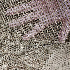 Tela <span class=keywords><strong>de</strong></span> red elástica <span class=keywords><strong>de</strong></span> diamantes <span class=keywords><strong>de</strong></span> imitación redondos con piedras preciosas <span class=keywords><strong>de</strong></span> cristal dorado brillante para ropa <span class=keywords><strong>Sexy</strong></span> <span class=keywords><strong>de</strong></span> mujer DIY - Product Image 2
