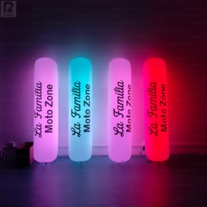 Colonne gonflable géante LED RGB de 1,5 m à 2 m, personnalisable avec logo, pour événements, installations artistiques, décorations et fêtes - Product Image 2