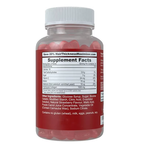 Çin Fabrikası Vegan Hidrolize Kolajen Jelibonları 1000mg Özel Formül Cilt Beyazlatma İçin Biotin ve C Vitamini - Product Image 3