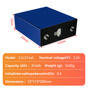3.2V 314Ah Solid State Lithium Iron Phosphate <b>Battery</b> with 8000 Cycles for 12V <b>24V</b> 48V 60V <b>Battery</b> Packs - Product Image 2