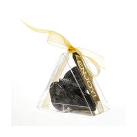 Boîte à cadeaux en plastique en forme de triangle pliable, boîte transparente en cristal de qualité alimentaire, boîte à gâteaux pour animaux de compagnie