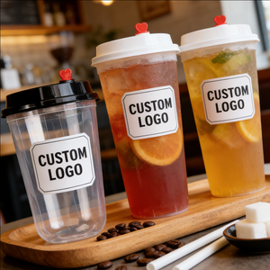 Gobelets en PP transparent givré à paroi simple de 24 oz (700 ml), diamètre 90 mm, jetables pour le café - Product Image 2