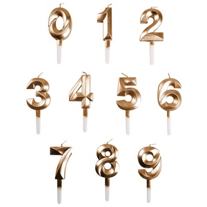 Nến Bánh Sinh Nhật Không Lửa Số 0-9 Dễ Thương Mới Nến Hình Số Vàng Kim Tuyệt Vời Nến Chúc Mừng Sinh Nhật - Product Image 5