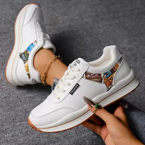 Nouvelles Chaussures Décontractées Classiques Imprimées Noires et Blanches pour Femmes 2026 - Baskets Plateformes Rétro Tendance de Haute Qualité, Vente en Gros Directe Usine - Product Image 3