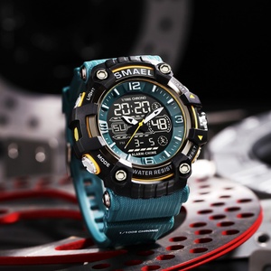 Nouvelles montres pour hommes, sport, double affichage analogique-numérique, LED, quartz électronique, étanche, Relogio Smael 8089 - Product Image 3