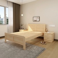Bilido lit personnalisé chambre lit en bois massif 1.5 m mobilier d'appartement lit simple pas cher auberge hôtel chambre standard