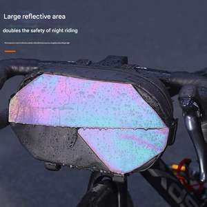 Bolsa Delantera Impermeable Negra de 337g, Ligera, para Bicicleta de <span class=keywords><strong>Carretera</strong></span>, Bicicleta de Montaña, Motocicleta, <span class=keywords><strong>Alforjas</strong></span> - Product Image 4