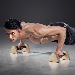 Thân Thiện Với Môi Bằng Gỗ Với EVA Push-Up Khung Người Đàn Ông Của Phụ Trợ Huấn Luyện Viên Đẩy Up Nga Đứng-Up Tập Thể Dục Hình Chữ I Parallettes - Product Image 5