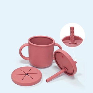 Ensemble d'alimentation pour bébé en silicone avec assiette, bol et tasse à bec, motif crabe mignon, sans BPA, écologique, passe au lave-vaisselle, fournitures de sevrage, 9 pièces, 1 distributeur - Product Image 6