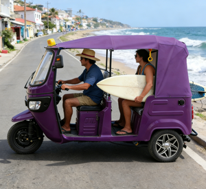 Nuevo Modelo de Tuk Tuk Eléctrico de 3 Ruedas, <span class=keywords><strong>Taxi</strong></span> de Pasajeros en Venta, Auto Rickshaw con Batería de Largo Alcance - Product Image 2