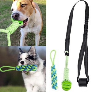 Juguete elástico <span class=keywords><strong>de</strong></span> cuerda para perros, tipo tira y afloja, con cuerda reemplazable y pelota para masticar, interactivo, para colgar al aire libre, para perros medianos y grandes. - Product Image 1
