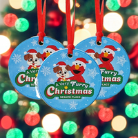 Ornement de Noël artisanal personnalisé 2026 en forme d'oiseau, en céramique, à motif DIY, impression UV, blanc, petits cadeaux vierges en céramique