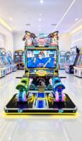 Machine d'arcade de course de motos pour 2 joueurs, simulateur de conduite de moto à monnayeur pour centre de jeux