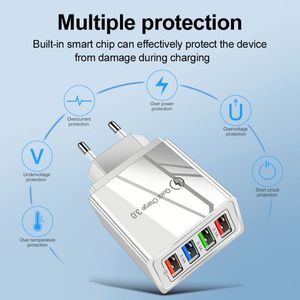 4USB Charger Fast Charging Power Supply <b>Adapter</b> US/<b>EU</b> <b>Plug</b> Charger Block Wall Charger for Smart Phones - Product Image 2