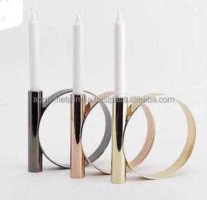 Lady Design <b>Candle</b> Stand in <b>Black</b> Coated <b>Metal</b> with Stylish Wire <b>Holders</b> Perfect for Home <b>Candle</b> Lighting Decor and Furnishings - Product Image 3