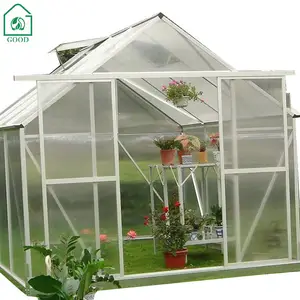 Nhỏ nhỏ chi phí thấp Khung polycarbonate Board Vườn Nhà Kính cho tăng trưởng thực vật