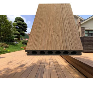 SHENGCHENG Outdoor Wood Plastic Composite Waterproof Round Hollow Hole WPC <b>Decking</b> Engineered <b>Decking</b> for Garden/Pool - Product Image 1