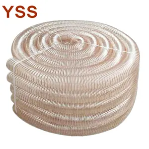YSS PVC Mùa Xuân Ống Ống Ống Bộ Sưu Tập Không Khí Flexi Ống Ống 6 Inch PU Dây Thép Ống
