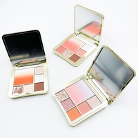 2026 Palettes de fards à paupières pour le commerce transfrontalier, finition mate, nacrée et à paillettes fines, blush, personnalisation OEM/ODM, multi-usages, six couleurs