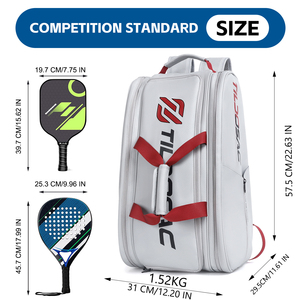 Nuevo Diseño de Bolsa de Pádel Multifuncional - Bolsa Portátil de Pickleball con Compartimento para Zapatos y Mochila Impermeable para Pádel y Pickleball - Product Image 3