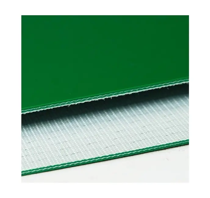 YONGLI帯電防止ナチュラルスムースグリーン2.0mm厚PVCコンベヤーベルト、ポリエステル付きさまざまな業界
