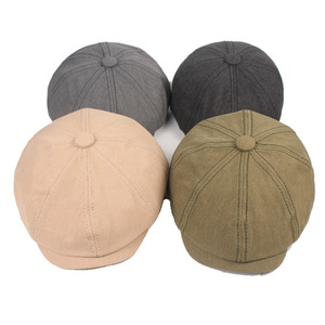 LiHua Hat Art Youth Octagon Men and Women <strong>Painter</strong> Wash Mark to Make Old Visor - Product Image 1