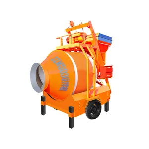 Construction Site Drum Mixer Cement Concrete Mixer Fully Automatic Tipping Bucket Climbing Bucket Mixer For Sale