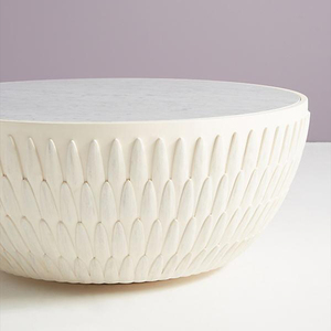Meubles de jardin haut de gamme design, table à thé personnalisée en FRP de forme spéciale, table basse d'extérieur pour hôtel - Product Image 6