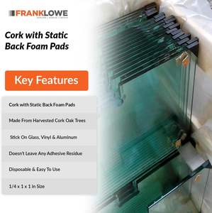 Protections d'espacement en liège amovibles avec colle, protecteurs <span class=keywords><strong>de</strong></span> bord pour verre, coussinets en liège avec d'excellentes caractéristiques - Product Image 6