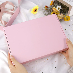 Hộp Bao Bì Giấy Kraft Gấp Nếp Tái Chế Sang Trọng Màu Hồng In Logo Tùy Chỉnh - Product Image 2