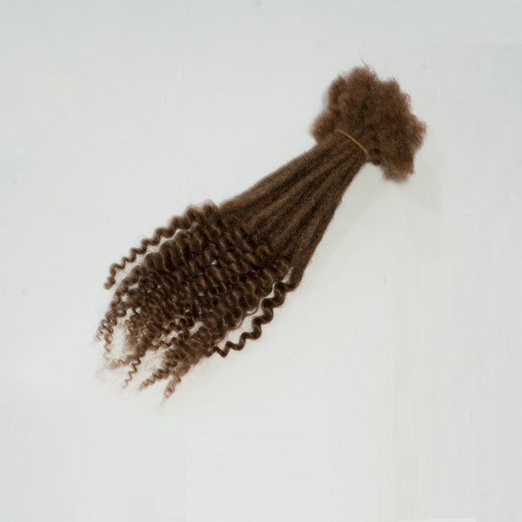 KAMA Curly Hair Dreads Natural Human Hair Loc Extensions with Curly Ends Detail Section 5