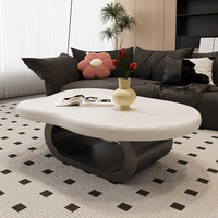 Table basse moderne noire élégante, taille standard, mobilier de salon de haute qualité, design unique
