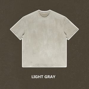 T-shirt surdimensionné personnalisé pour homme, col rond, manches courtes, en tissu suédé épais, écologique, séchage rapide, style hip-hop, collection printemps-été - Product Image 4