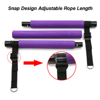 Gedeng – Ensemble d'équipements de fitness pour la maison : Bande de résistance, barre de yoga et pilates, bâton portable pour tonification musculaire
