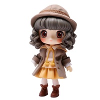 Personnalisé belle grosse tête mignon poupée dessin animé mini figurine d'anime petite princesse figurines fille jouet petites poupées