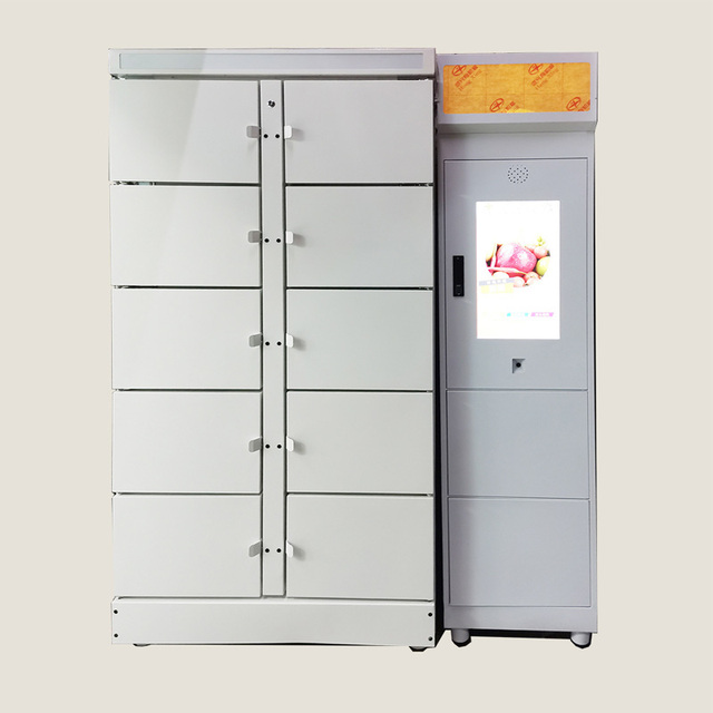 Smart Electronic Lock 10-Door Refrigerated Locker Assembled Eco-Friendly Distributing Chilled Frozen Products Secure Reliable