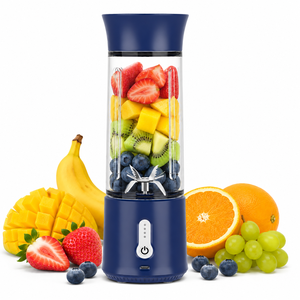 Licuadora Eléctrica Portátil USB Mejorada con 6 Cuchillas, Vaso para Jugos y Smoothies, Ideal para Campamentos y Preparación de Bebidas Frescas al Aire Libre - Product Image 1