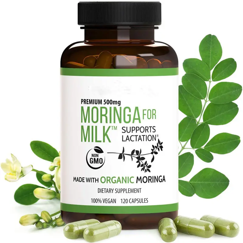 Reines organisches Moringa-Blätterpulver Kapsel 500 mg Moringa-Blätterpulver Kapsel