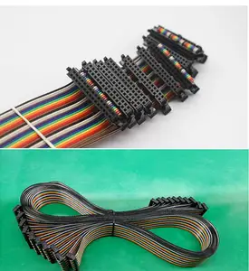 2 core 4 pin draht 5 7 8 core 12 14 16 20 26 30 32 pin 22 awg 24awg 16 awg 1.0mm 1.27mm pitch regenbogen flach band kabel