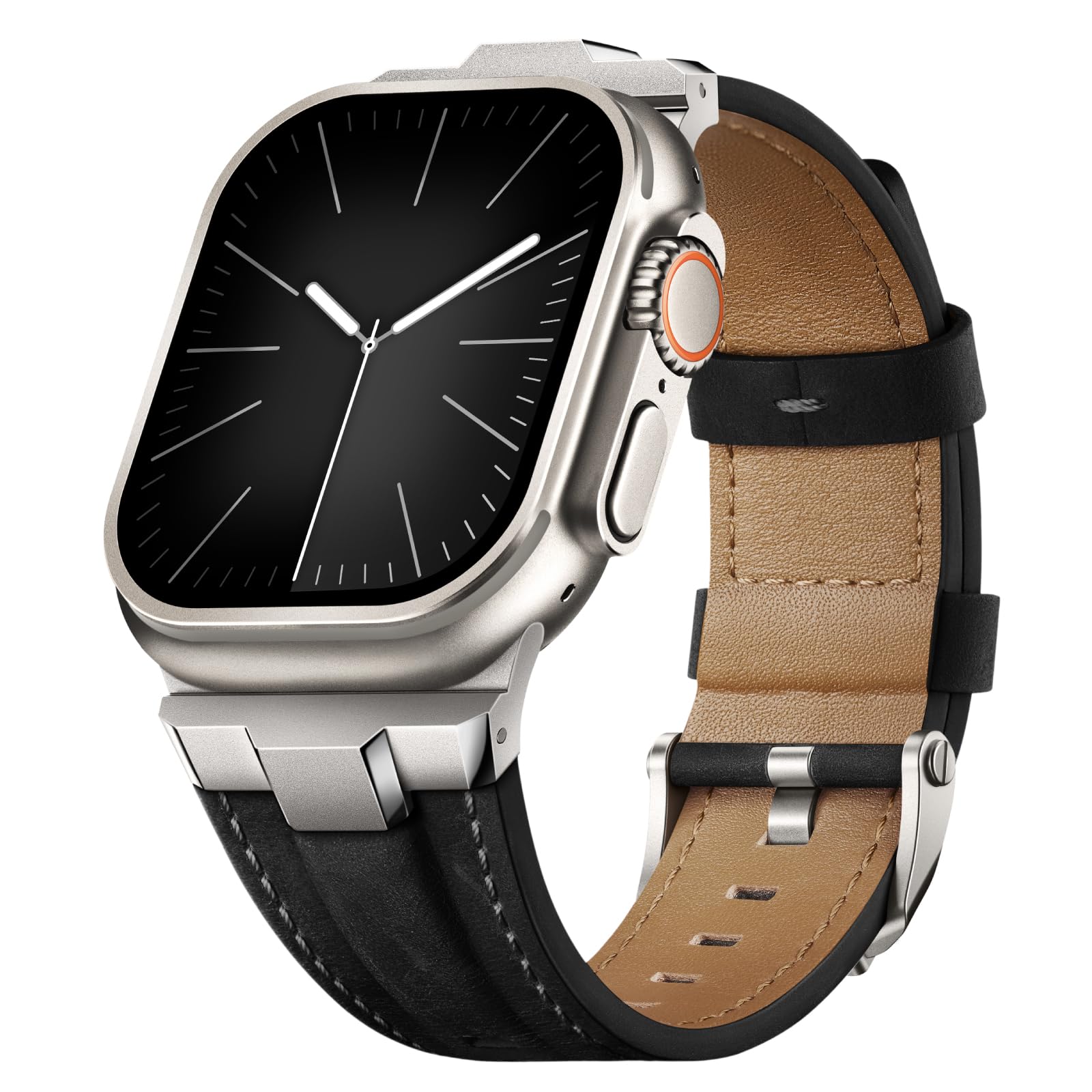 Suitisbest Genuine Leather Band Ultra Rugged and Durable Strap for Men and Women Compatible with Apple Watch IWatch