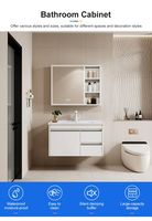 Meuble de salle de bain avec miroir et vasque, armoire de rangement complète pour salle de bain, miroir de salle de bain avec vasque intégrée