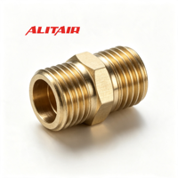 Raccord de tuyauterie droit ALITAIR NPT, raccord hexagonal réducteur en laiton avec poignée en acier, norme de plomberie
