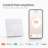 Controlador de Calefacción Inteligente Inalámbrico Beca 901W+2006LCD Hub de 8 Zonas, Termostato Tuya Zigbee 3.0 para Caldera de Calefacción y Refrigeración, 0.5C Alexa