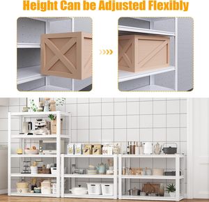 Étagères en acier polyvalentes et personnalisables, style Ikea, structure pratique pour la maison, le garage, le commerce de détail, le stockage de marchandises - Product Image 4
