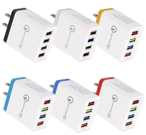 <span class=keywords><strong>Chargeur</strong></span> de Téléphone personnalisé 4USB Couleur Téléphone Portable Portable Voyage 3A <span class=keywords><strong>Chargeur</strong></span> Bouchons - Product Image 1