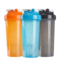 Garrafa de copo personalizado do shaker da garrafa de plástico tritan da garrafa com bola misturadora produtos promocionais