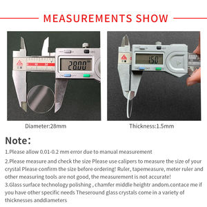 แซฟไฟร์แบนหนา1.5มม. 18-29.5มม. อุปกรณ์ซ่อมคริสตัลนาฬิกาพื้นผิวกระจก - Product Image 3