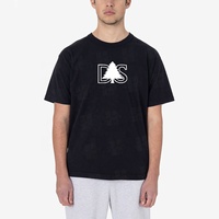 T-shirts classiques à manches courtes en coton pur premium 100 % personnalisables pour usine de vêtements, avec broderie épaules tombantes, noir et blanc