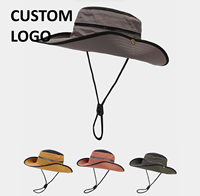 Chapeau Bob Décontracté à Séchage Rapide avec Logo Personnalisé, Grande Taille, Panneau en Maille Légère Moderne, Sangle de Menton pour Pêche et Randonnée en Extérieur