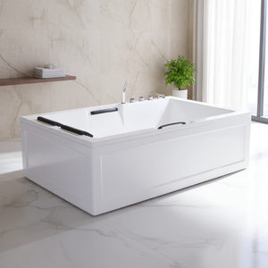Baignoire double de luxe avec système de massage par remous pour suites d'hôtels et spas romantiques et luxueux - Product Image 3